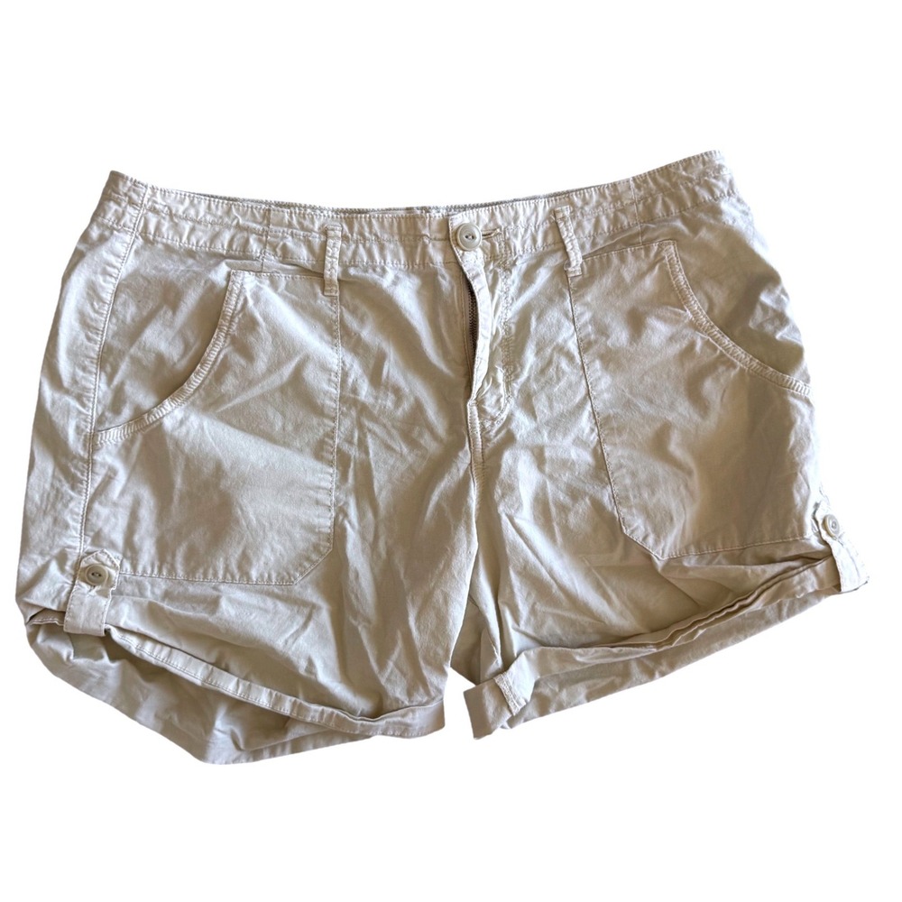 Sanctuary Standard Surplus Utility Cargo Shorts Cream Khaki Gorpcore 31